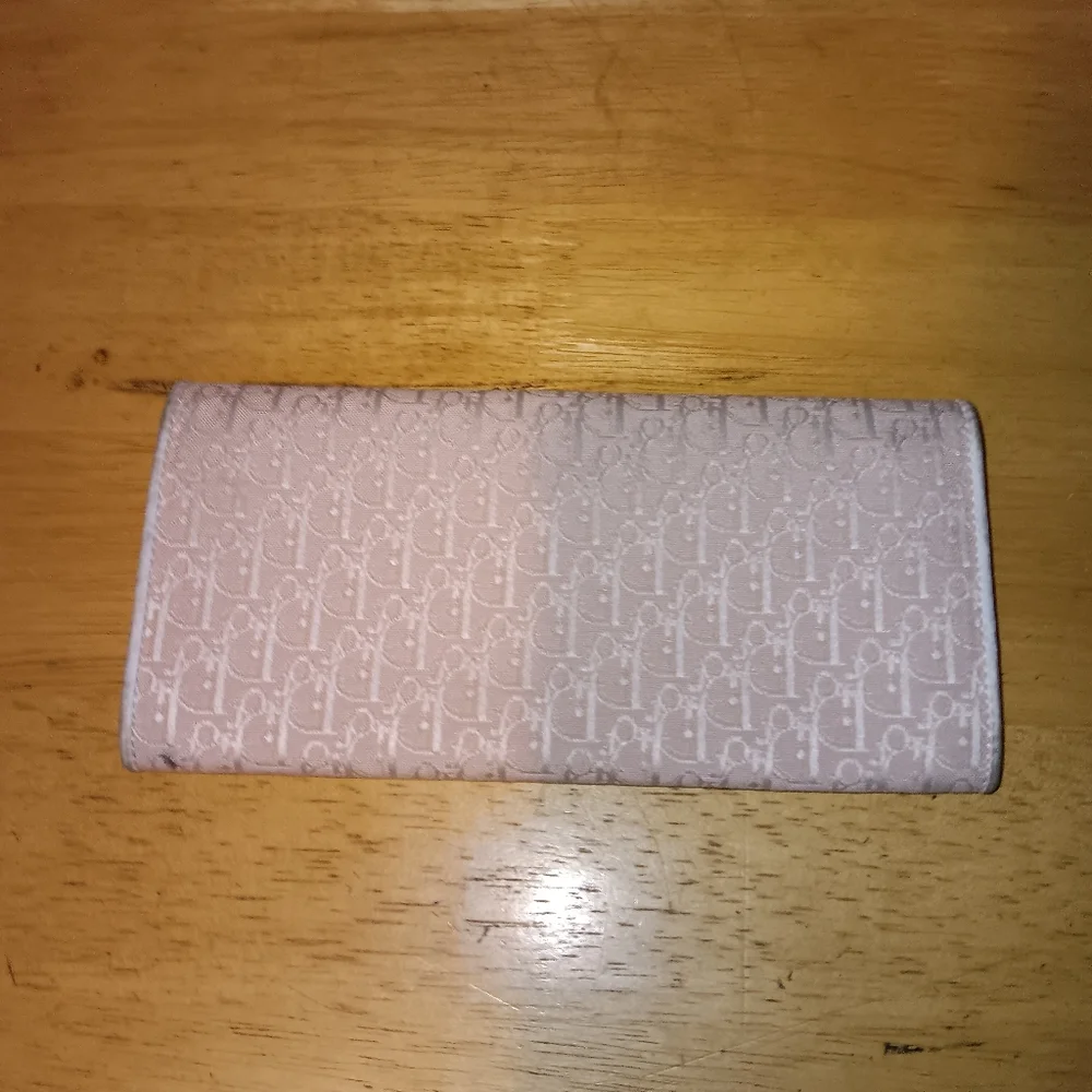 Christian Dior Pink Trotter Canvas Long Wallet